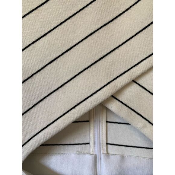Rosetta Getty Cross Panel Striped Cutout Midi Dress White, Black Size XS - Picture 11 of 12